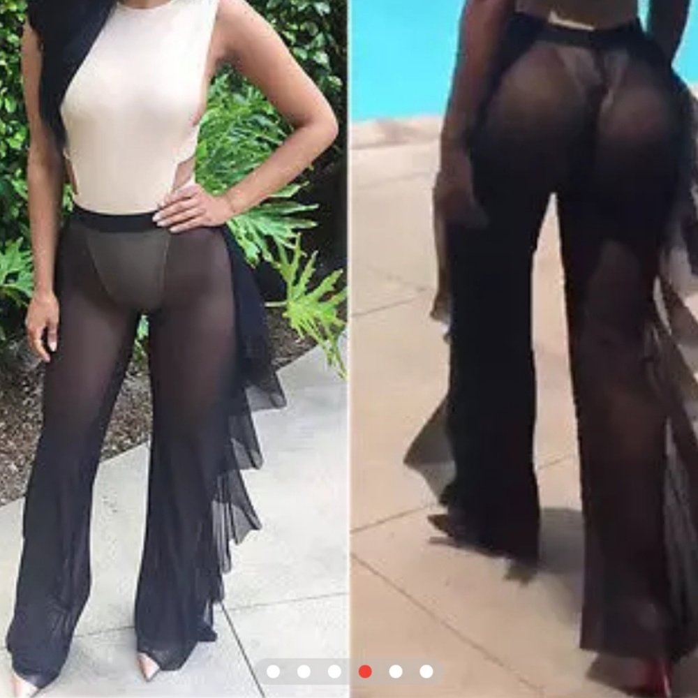 SALE🔥👖 Black Sheer Swimsuit cover-up pants
